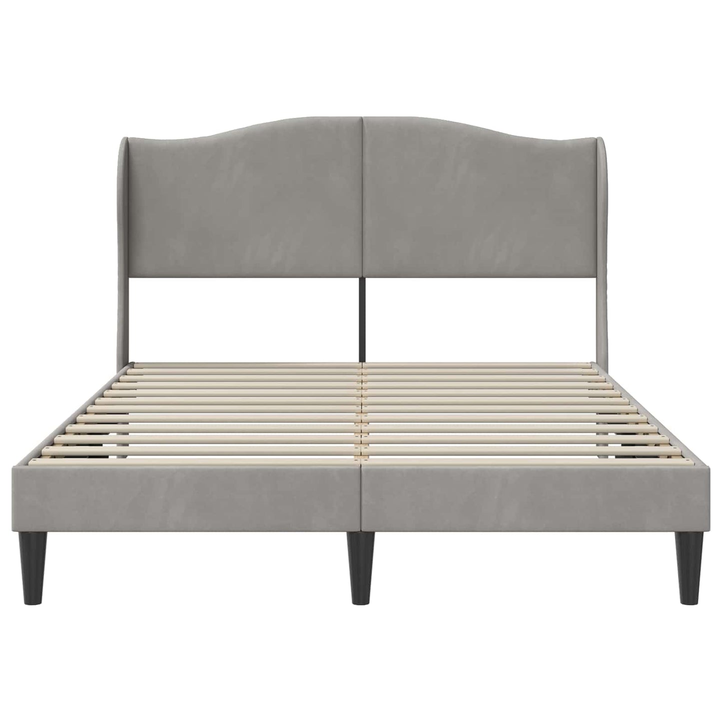 vidaXL Σκελετός Κρεβατιού Ανοιχτό γκρι 160 x 200 cm Βελούδο