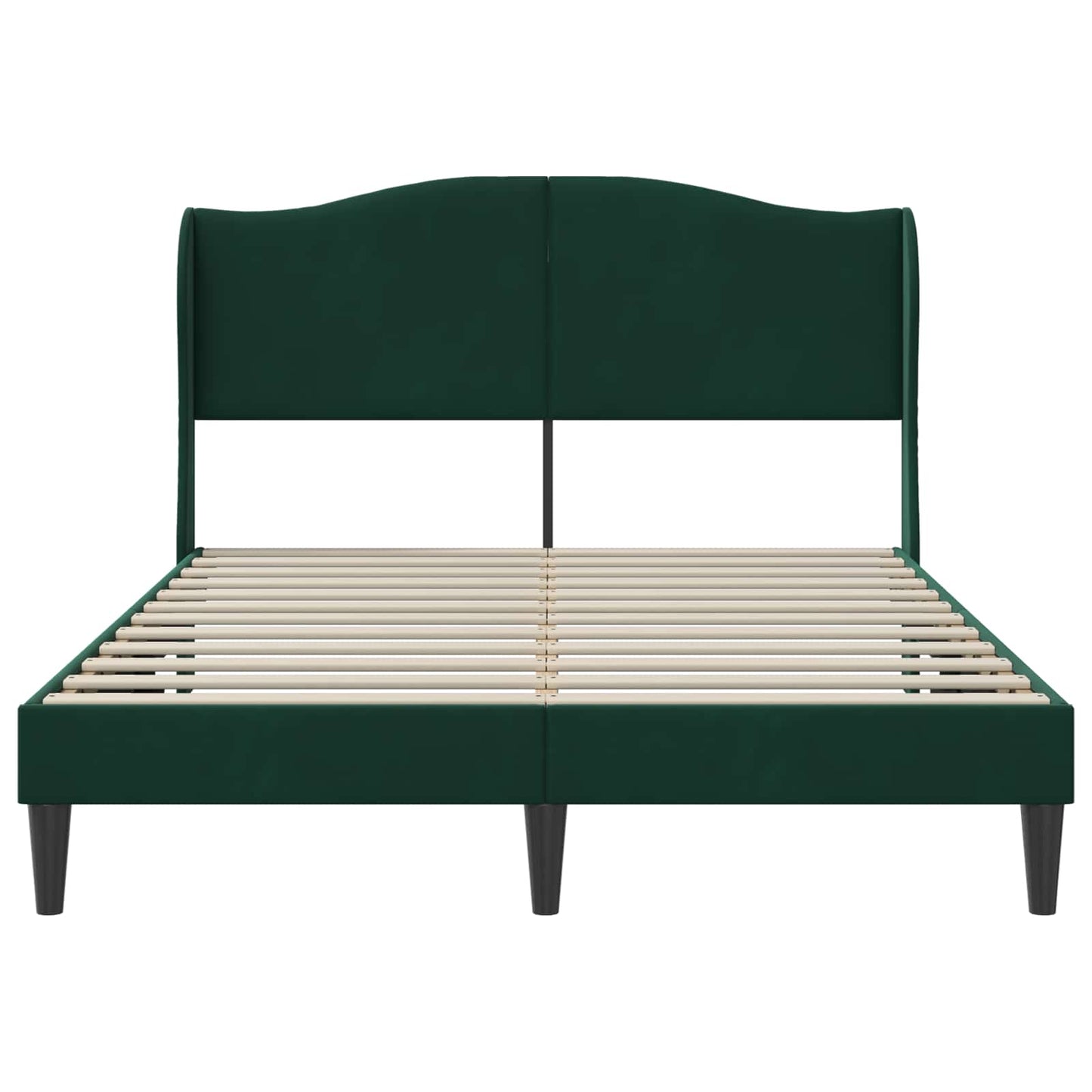 vidaXL Σκελετός Κρεβατιού Σκούρο Πράσινο 160 x 200 cm Βελούδο