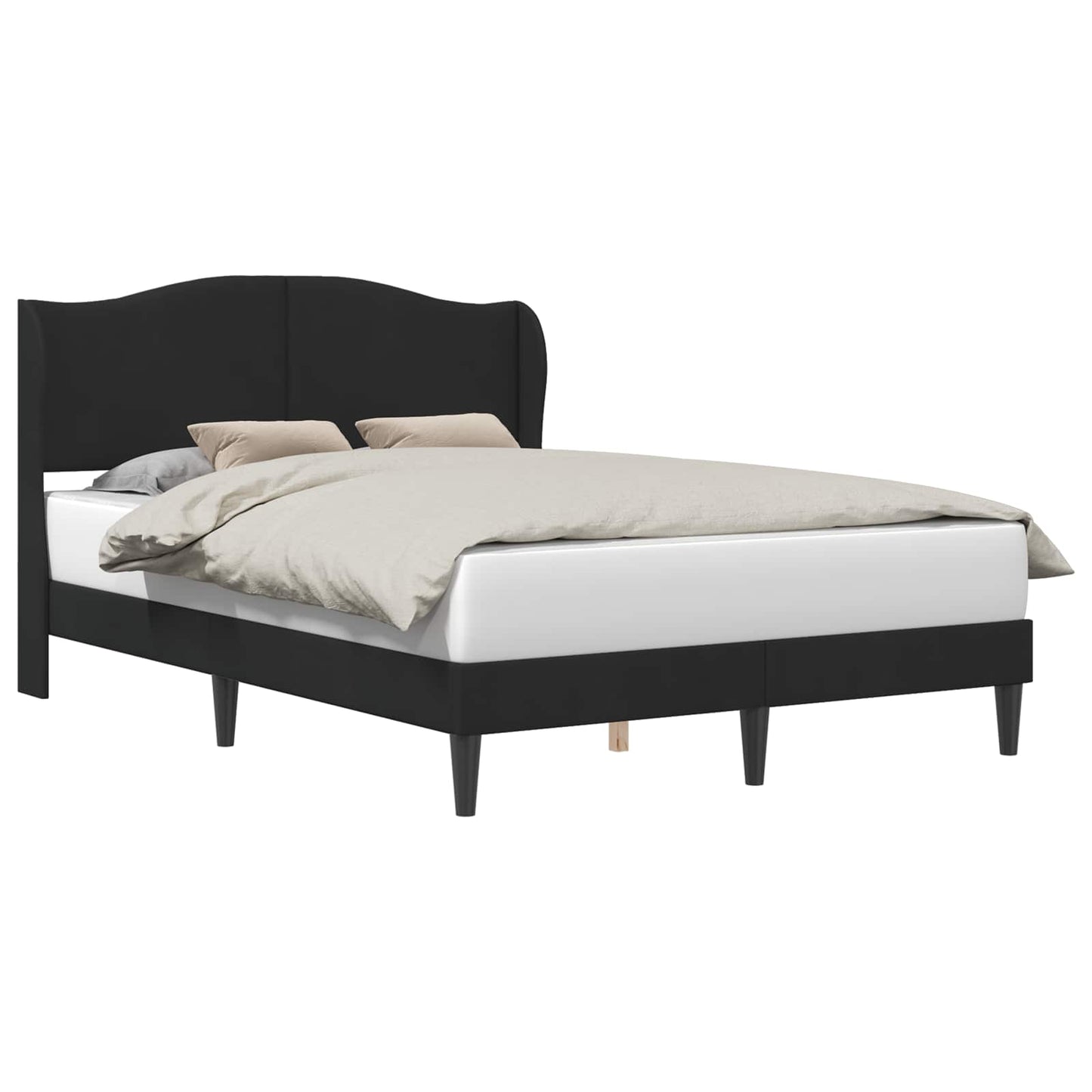 vidaXL Σκελετός Κρεβατιού με κεφαλάρι Μαύρο 160 x 200 cm Βελούδο