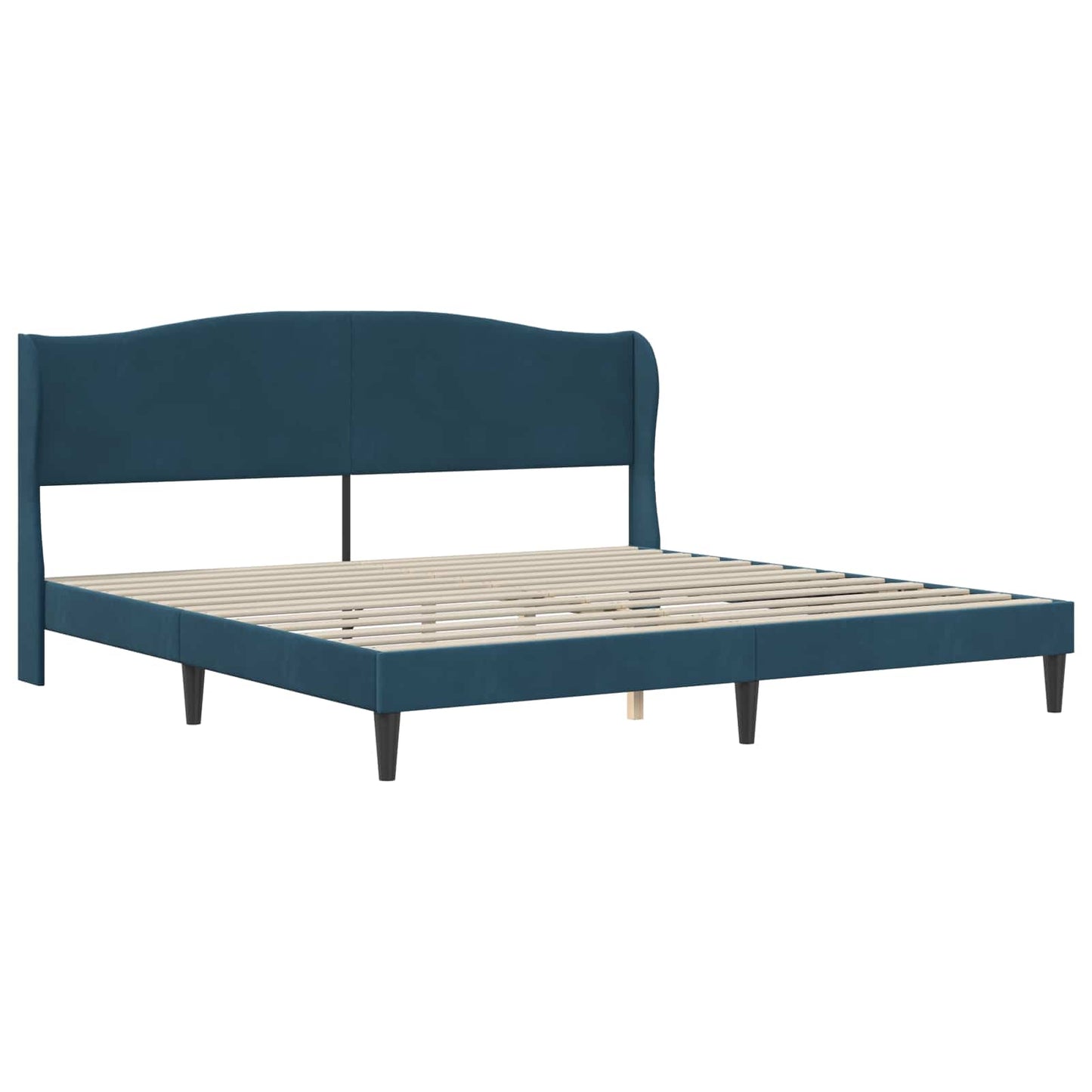 vidaXL Σκελετός Κρεβατιού με κεφαλάρι Μπλε 180 x 200 cm Βελούδο