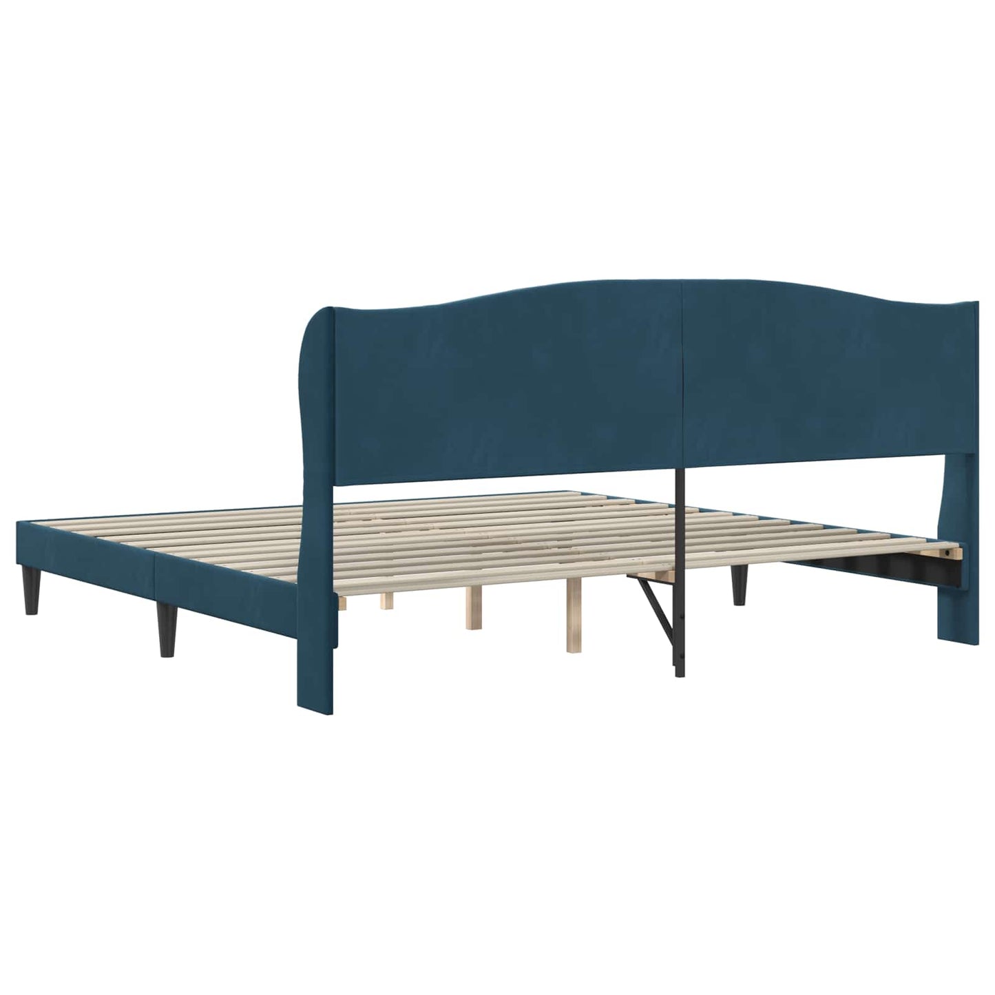 vidaXL Σκελετός Κρεβατιού με κεφαλάρι Μπλε 180 x 200 cm Βελούδο