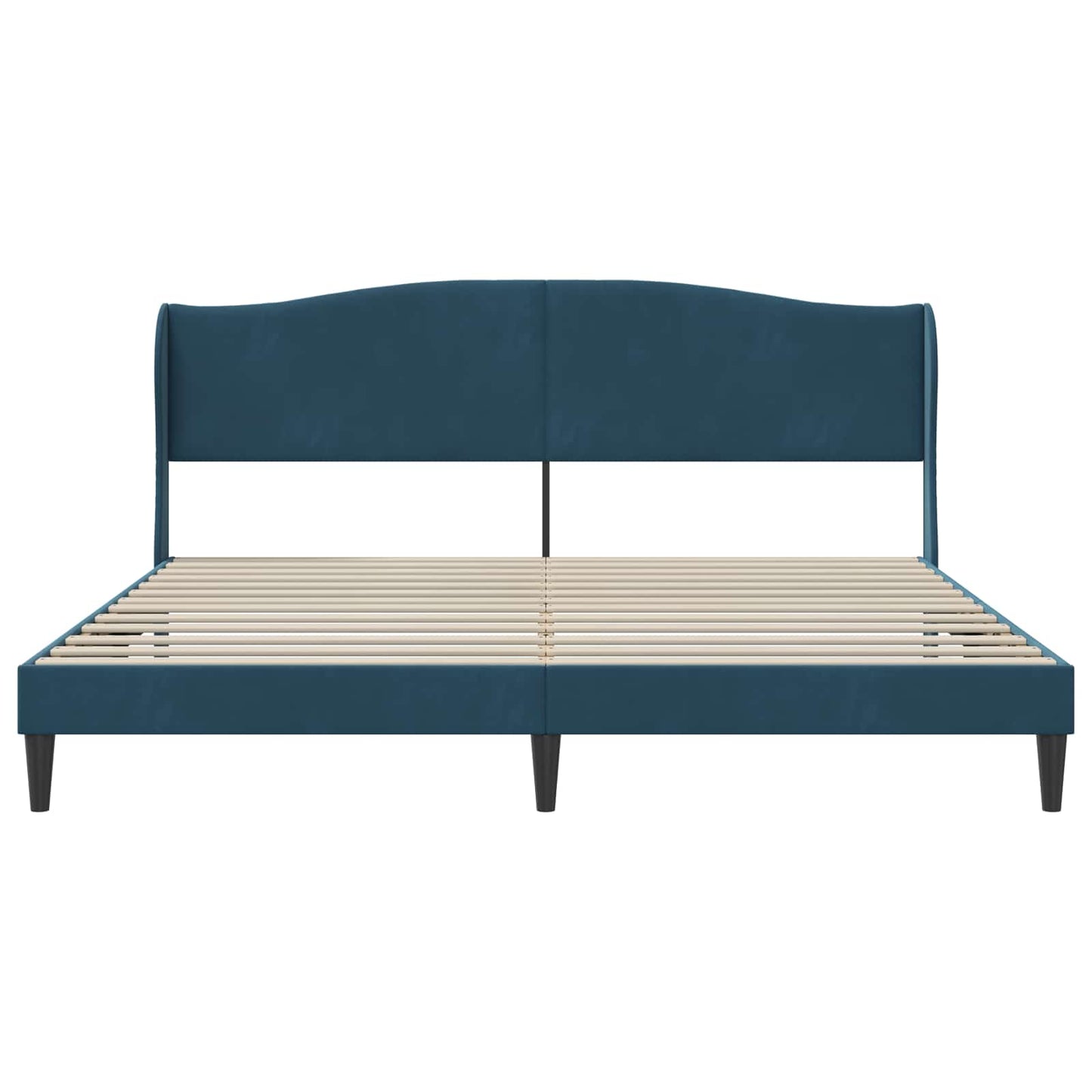 vidaXL Σκελετός Κρεβατιού με κεφαλάρι Μπλε 180 x 200 cm Βελούδο
