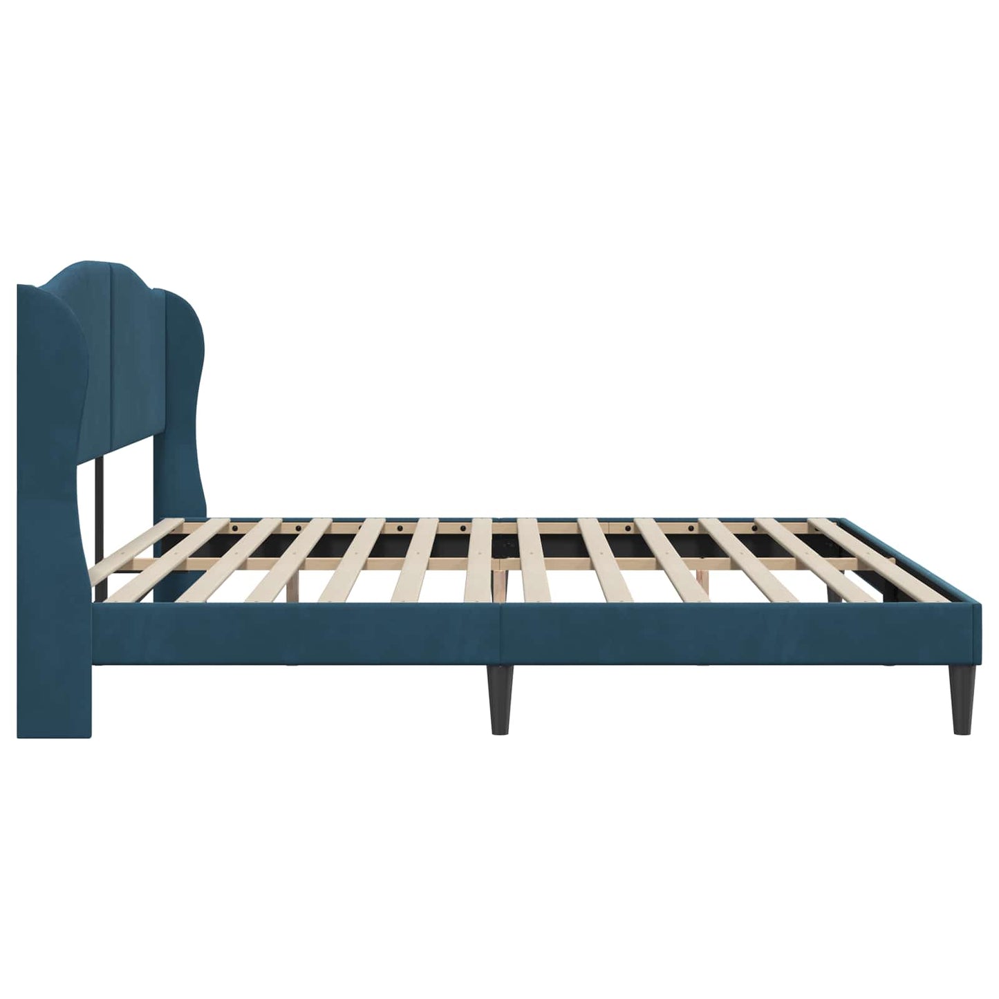 vidaXL Σκελετός Κρεβατιού με κεφαλάρι Μπλε 180 x 200 cm Βελούδο