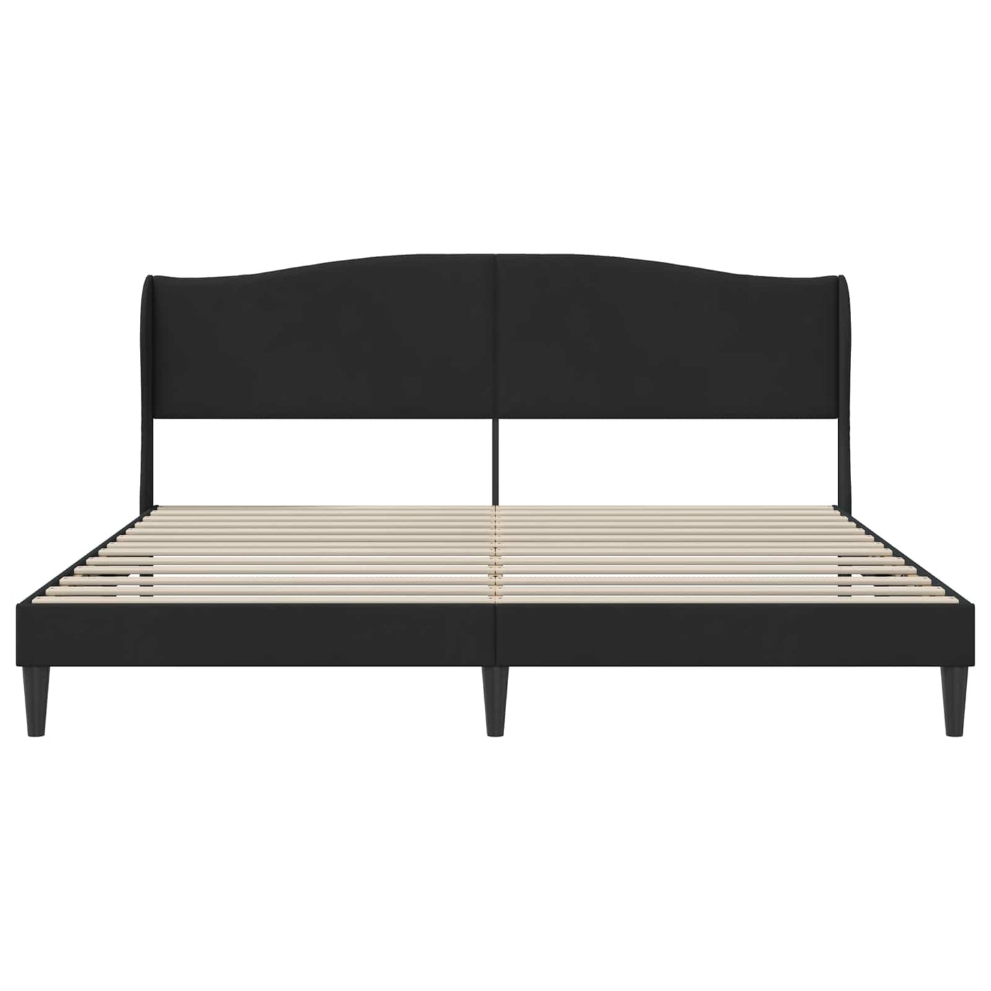 vidaXL Σκελετός Κρεβατιού με κεφαλάρι Μαύρο 200 x 200 cm Βελούδο