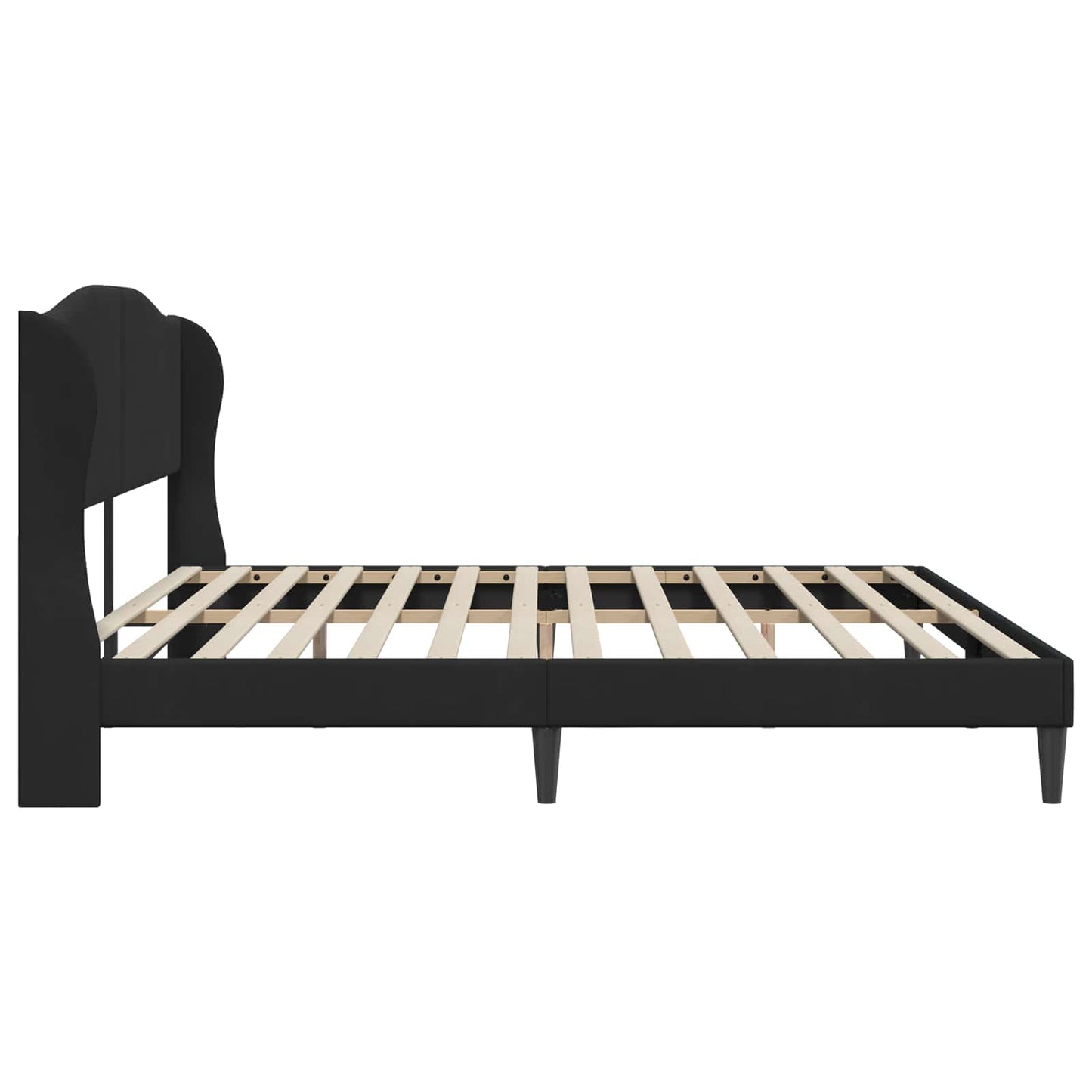 vidaXL Σκελετός Κρεβατιού με κεφαλάρι Μαύρο 200 x 200 cm Βελούδο