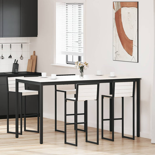 vidaXL Τραπέζι μπαρ Λευκό 200 x 100 x 105 εκ. Στερεά ξυλεία πεύκου