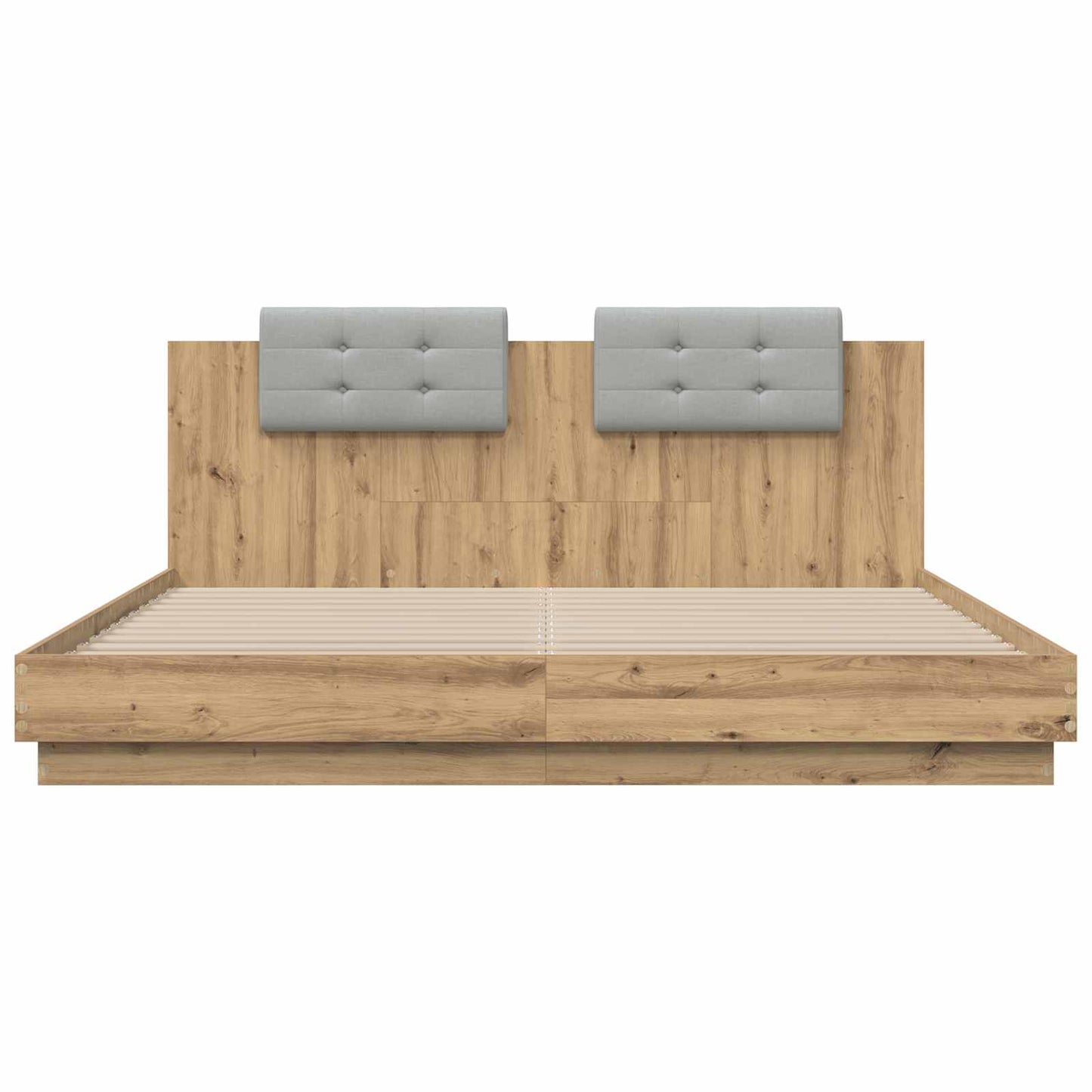 vidaXL Κρεβάτι με Κεφαλάρι Artisan Oak 200 x 200 cm Επεξεργασμένο ξύλο