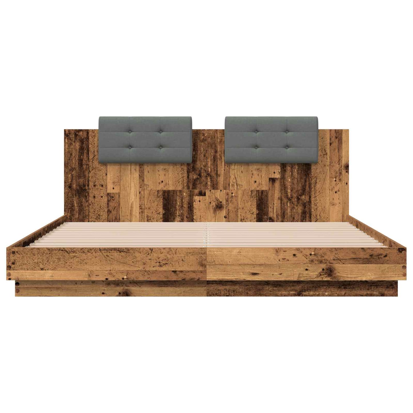 vidaXL Κρεβάτι με Κεφαλάρι Παλιό Ξύλο 180 x 200 cm Επεξεργασμένο ξύλο
