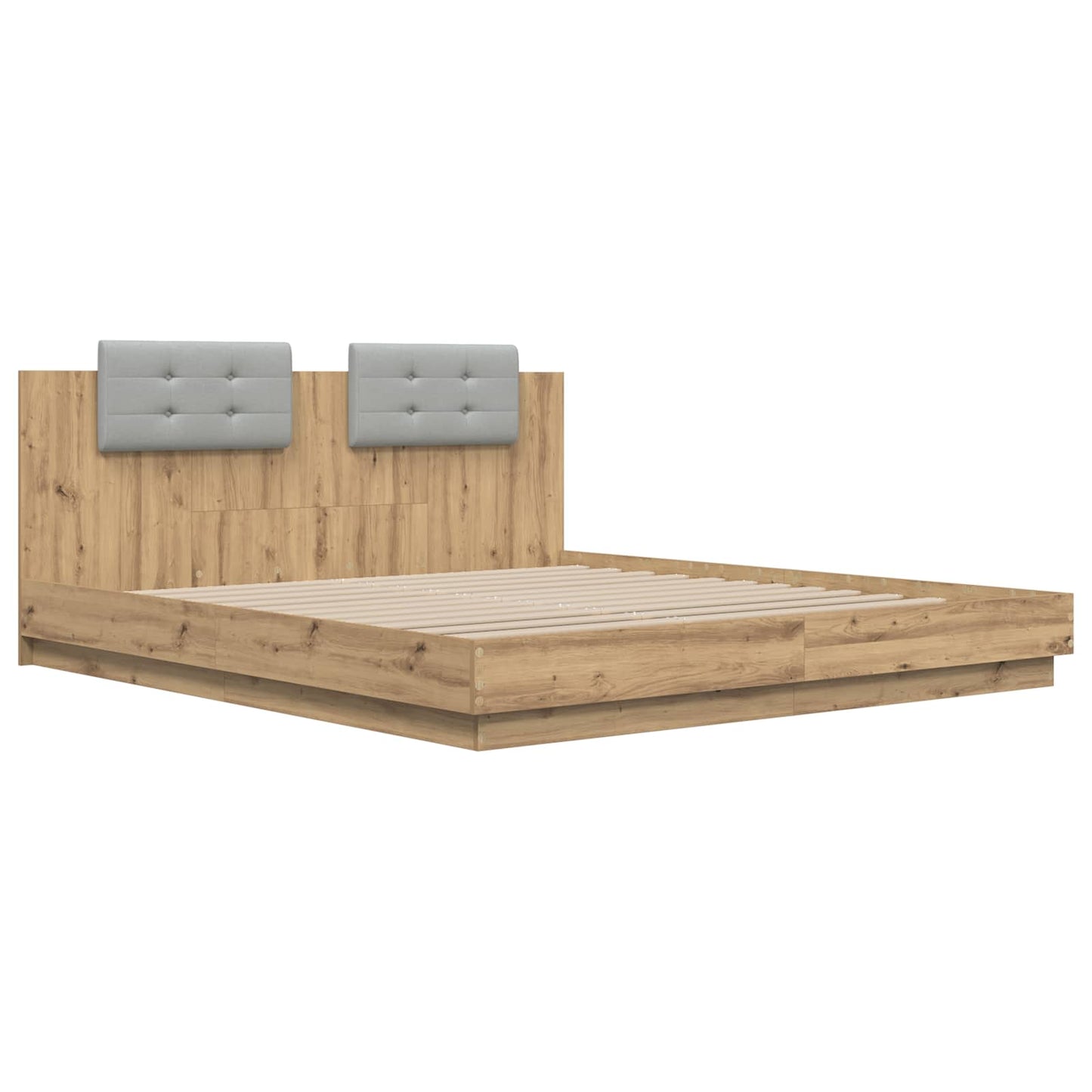 vidaXL Κρεβάτι με Κεφαλάρι Artisan Oak 180 x 200 cm Επεξεργασμένο ξύλο