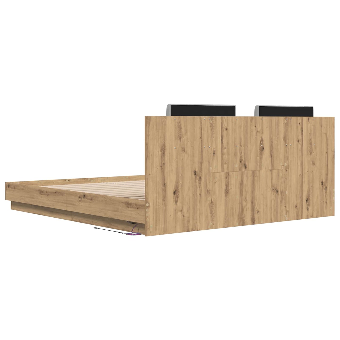 vidaXL Κρεβάτι με Κεφαλάρι Artisan Oak 180 x 200 cm Επεξεργασμένο ξύλο