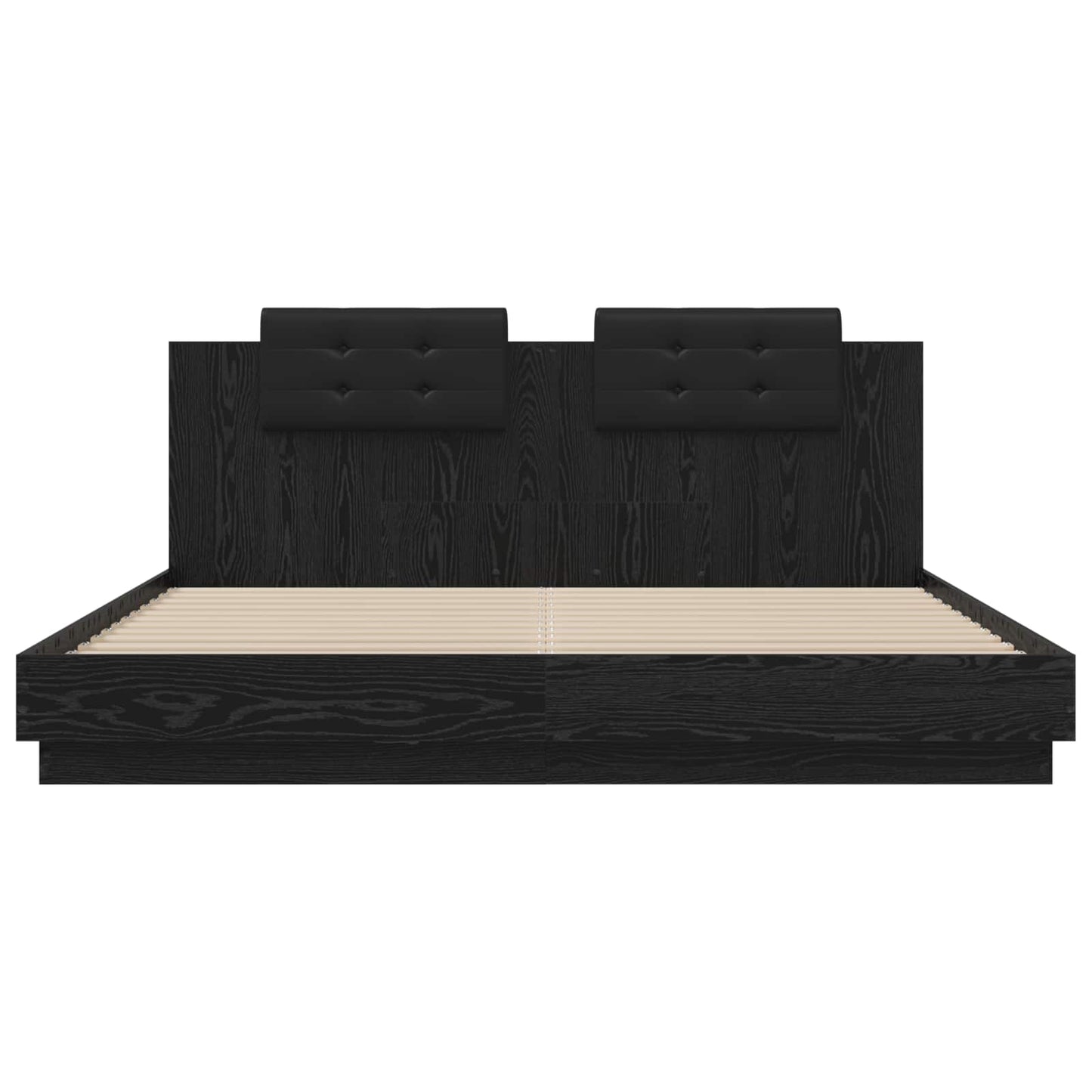 vidaXL Κρεβάτι με Κεφαλάρι Μαύρη Οξυά 180 x 200 cm Επεξεργασμένο ξύλο