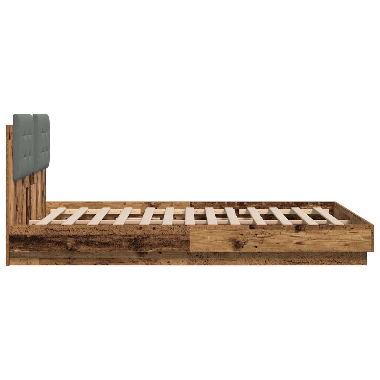 vidaXL Κρεβάτι με Κεφαλάρι Παλιό Ξύλο 150 x 200 cm Επεξεργασμένο ξύλο