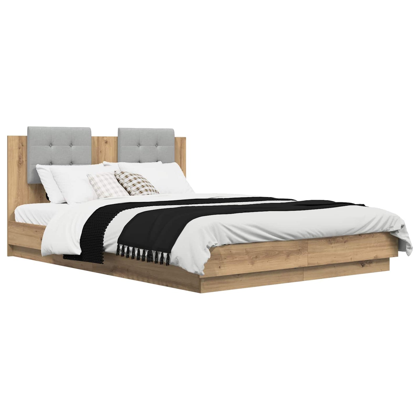 vidaXL Κρεβάτι με Κεφαλάρι Artisan Oak 150 x 200 cm Επεξεργασμένο ξύλο