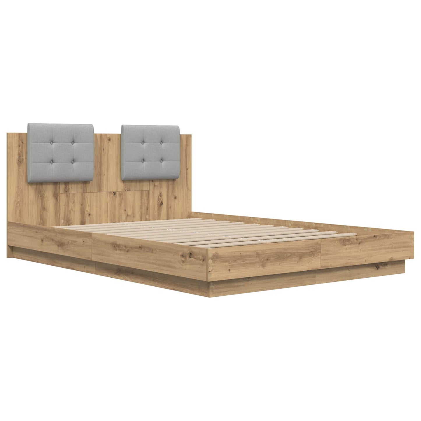 vidaXL Κρεβάτι με Κεφαλάρι Artisan Oak 120 x 200 cm Επεξεργασμένο ξύλο