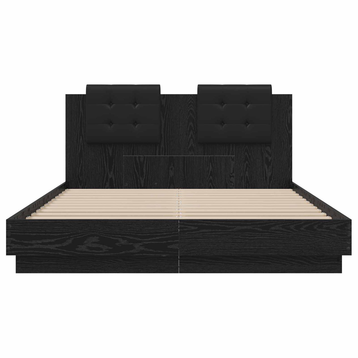 vidaXL Κρεβάτι με Κεφαλάρι Μαύρη Οξυά 120 x 200 cm Επεξεργασμένο ξύλο