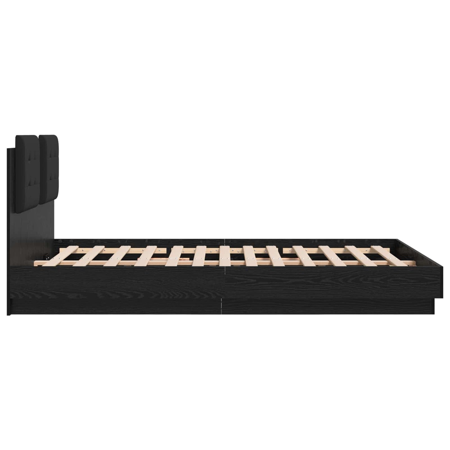 vidaXL Κρεβάτι με Κεφαλάρι Μαύρη Οξυά 120 x 200 cm Επεξεργασμένο ξύλο