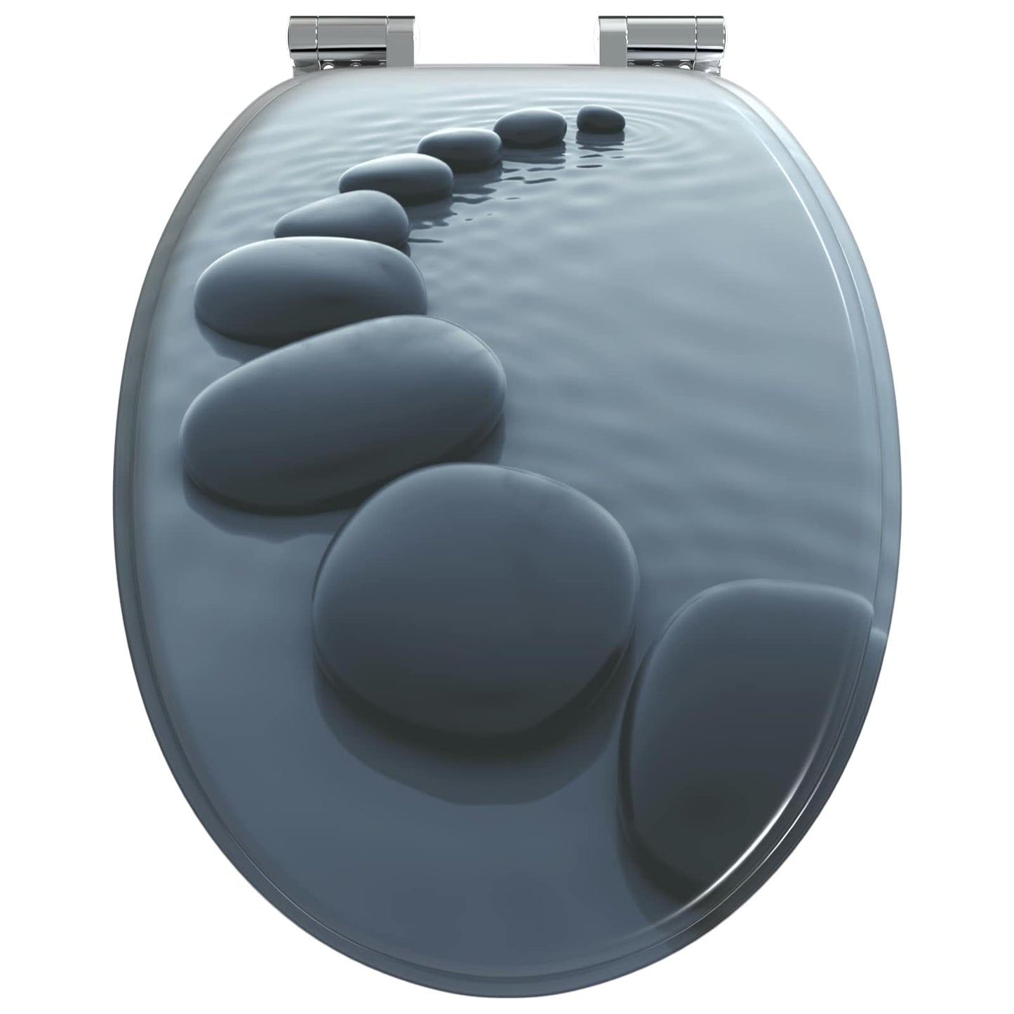 vidaXL Μαλακή κλειστή λεκάνη 2 pcs Γκρι 44 x 38 εκ. Πίνακας MDF