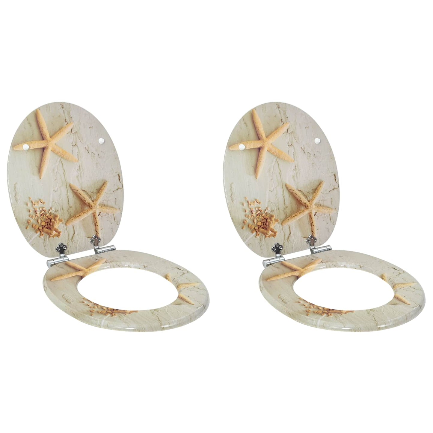 vidaXL Μαλακή κλειστή λεκάνη 2 pcs Κίτρινο και Λευκό 44 x 38 εκ.