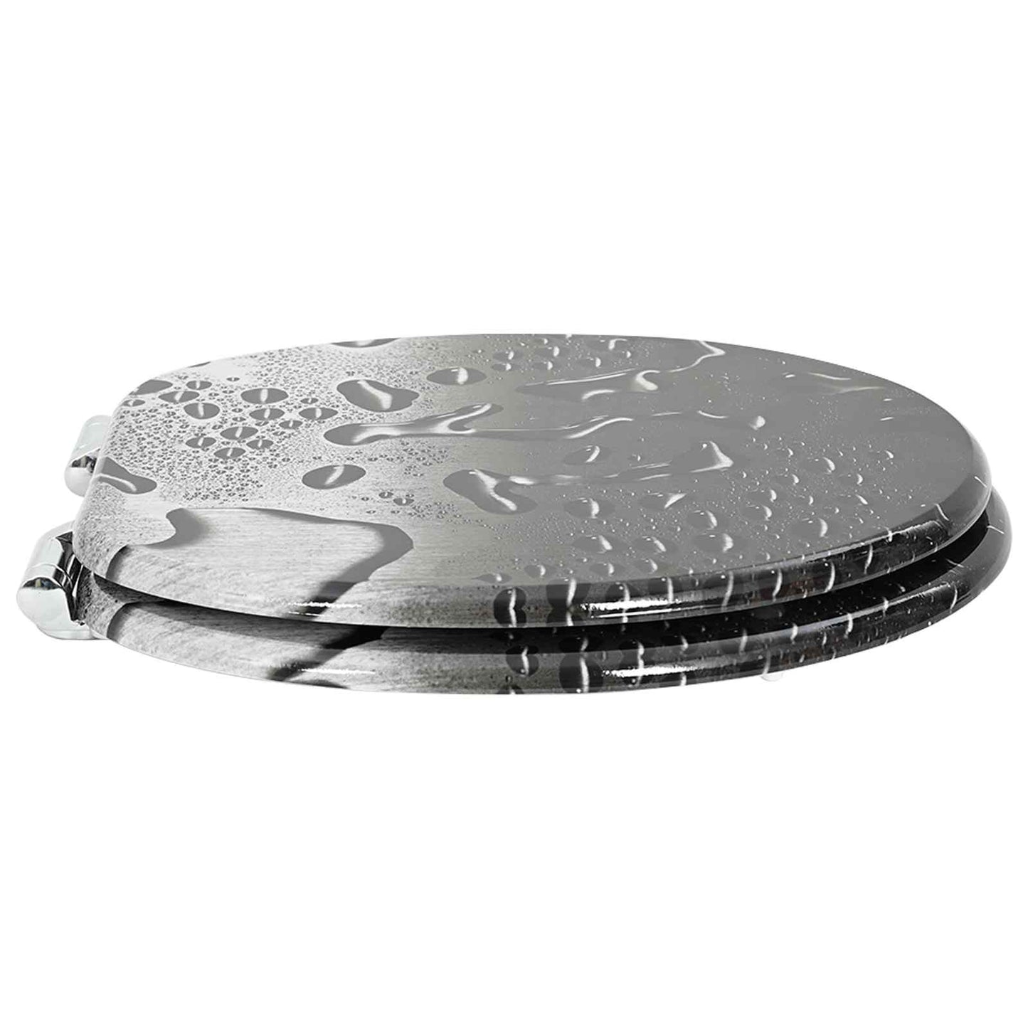 vidaXL Μαλακή κλειστή λεκάνη 2 pcs Γκρι 44 x 38 εκ. Πίνακας MDF