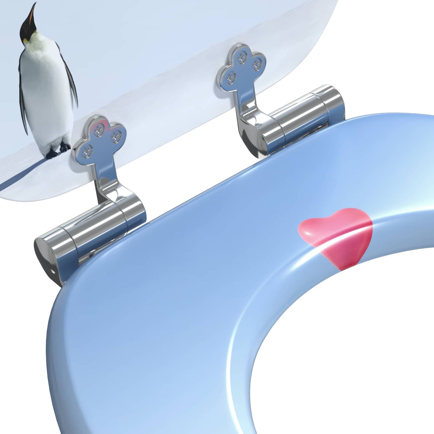 vidaXL Μαλακή κλειστή λεκάνη 2 pcs Μπλε 44 x 38 εκ. Πίνακας MDF