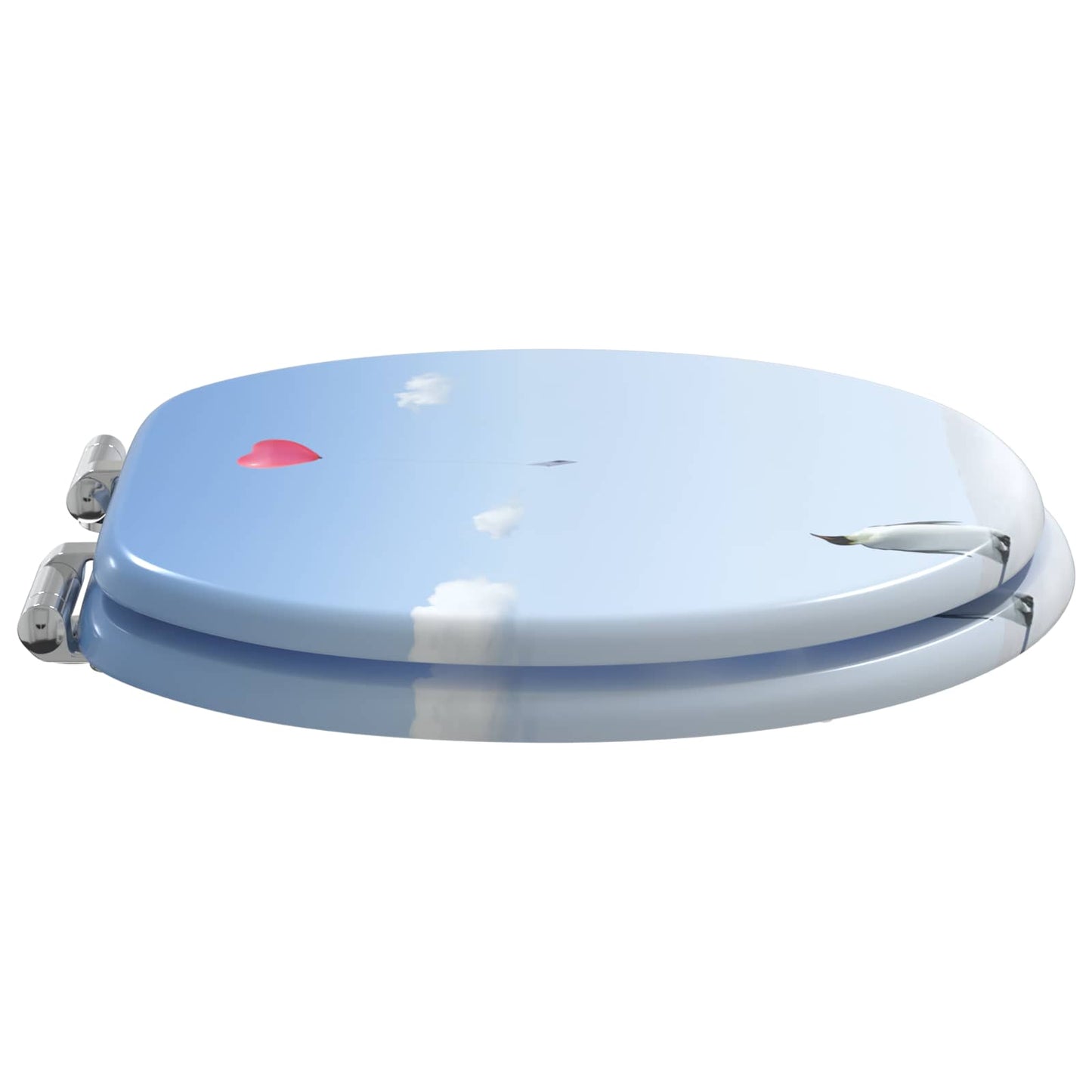 vidaXL Μαλακή κλειστή λεκάνη 2 pcs Μπλε 44 x 38 εκ. Πίνακας MDF