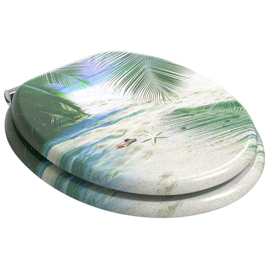 vidaXL Μαλακή κλειστή λεκάνη 2 pcs Πράσινο 44 x 38 εκ. Πίνακας MDF