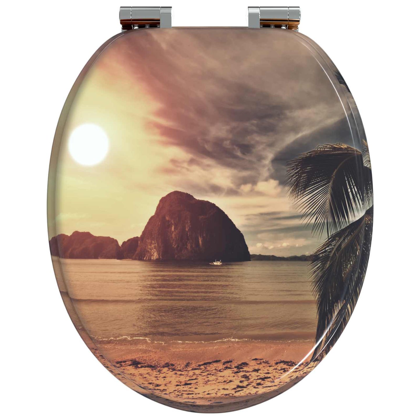 vidaXL Μαλακή κλειστή λεκάνη 2 pcs Πορτοκαλί 44 x 38 εκ. Πίνακας MDF