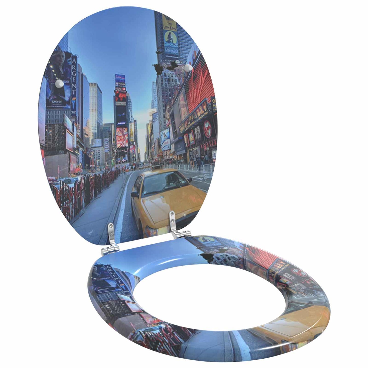 vidaXL Μαλακή κλειστή λεκάνη 2 pcs Γκρι 44 x 38 εκ. Πίνακας MDF