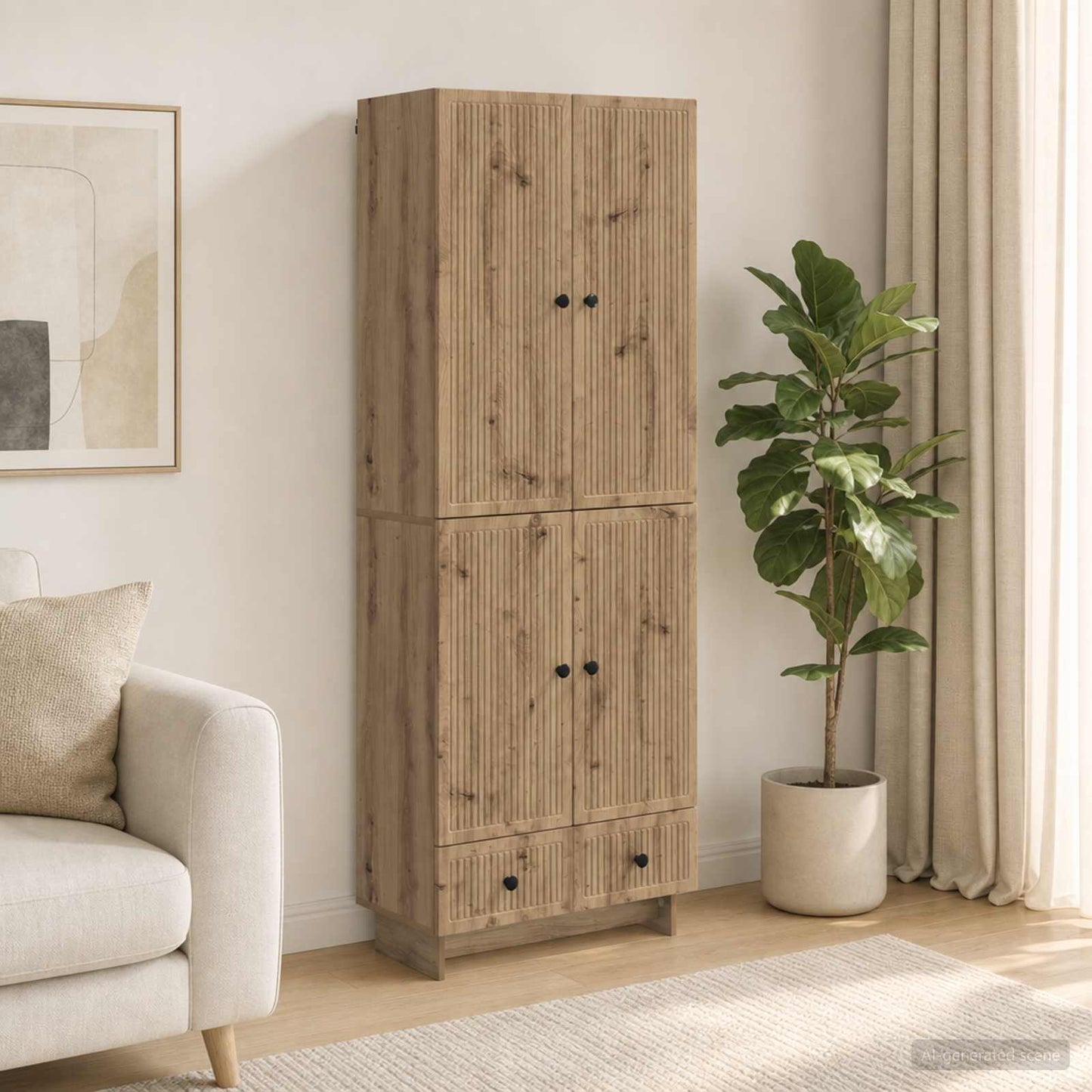 vidaXL Σέτ Ντουλαπιών 2 τμχ. Artisan Δρυς Επεξεργασμένο Ξύλο