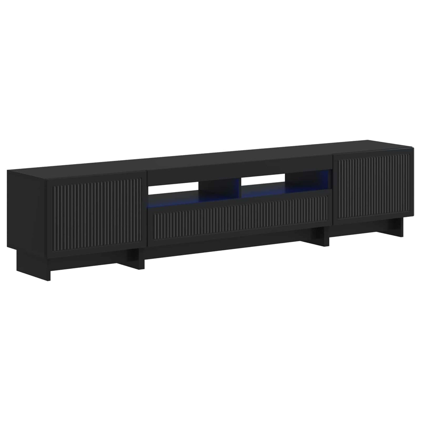 vidaXL 5 Τεμάχια LED Τηλεοπτικού Ντουλαπιού Μαύρο Επεξεργασμένο Ξύλο