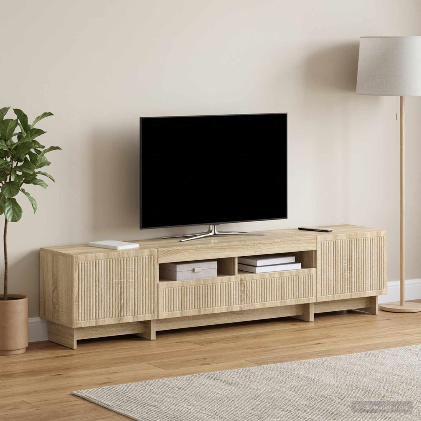 vidaXL 5 Τεμάχια LED Τηλεοπτικού Ντουλαπιού Sonoma Δρυς