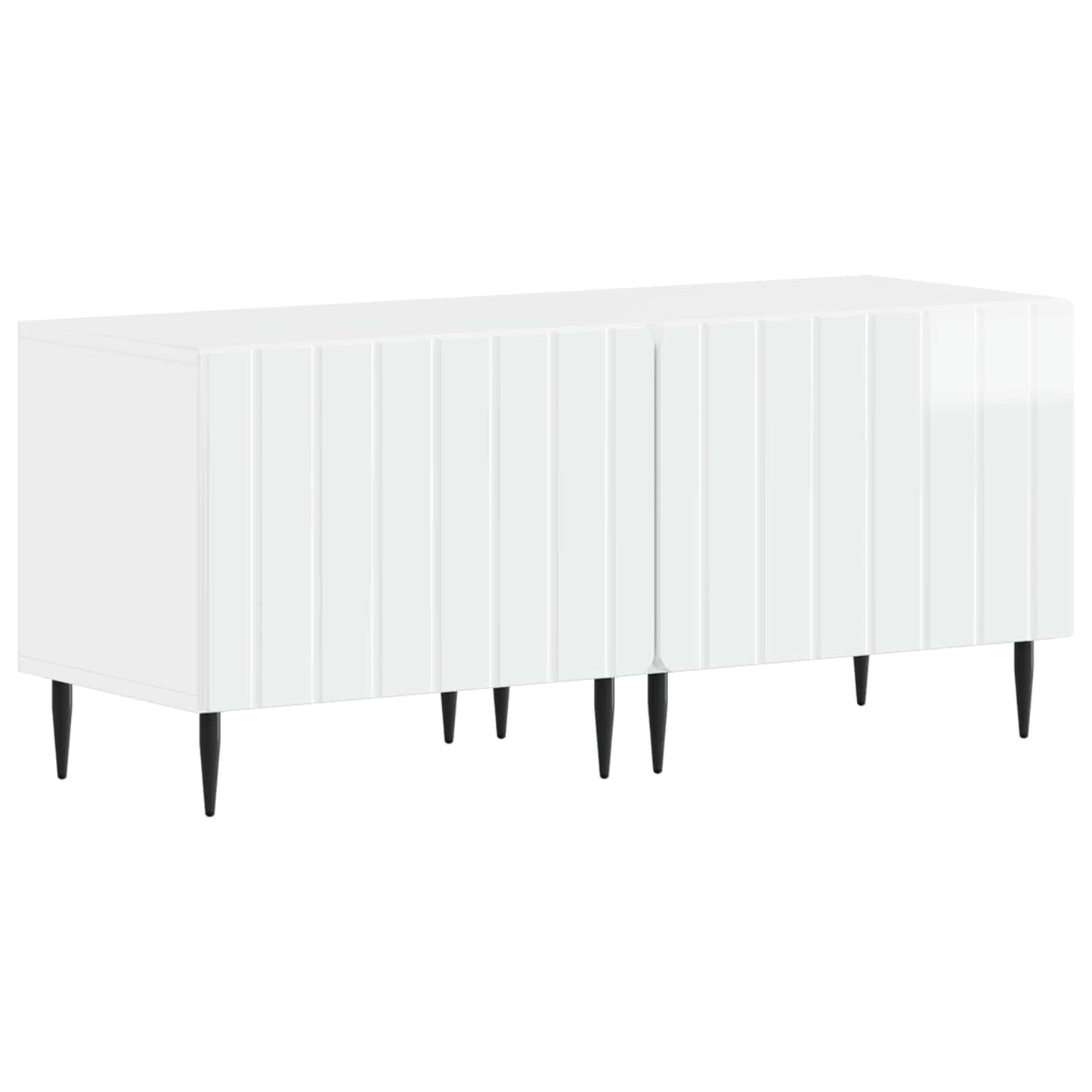 vidaXL 5 Τεμάχια LED Τηλεοπτικού Ντουλαπιού Γυαλιστερό Λευκό
