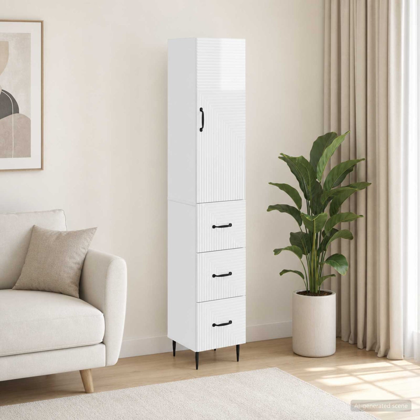 vidaXL Σέτ Ντουλαπιών 2 τμχ. 33 x 34,5 x 90 εκ Επεξεργασμένο Ξύλο