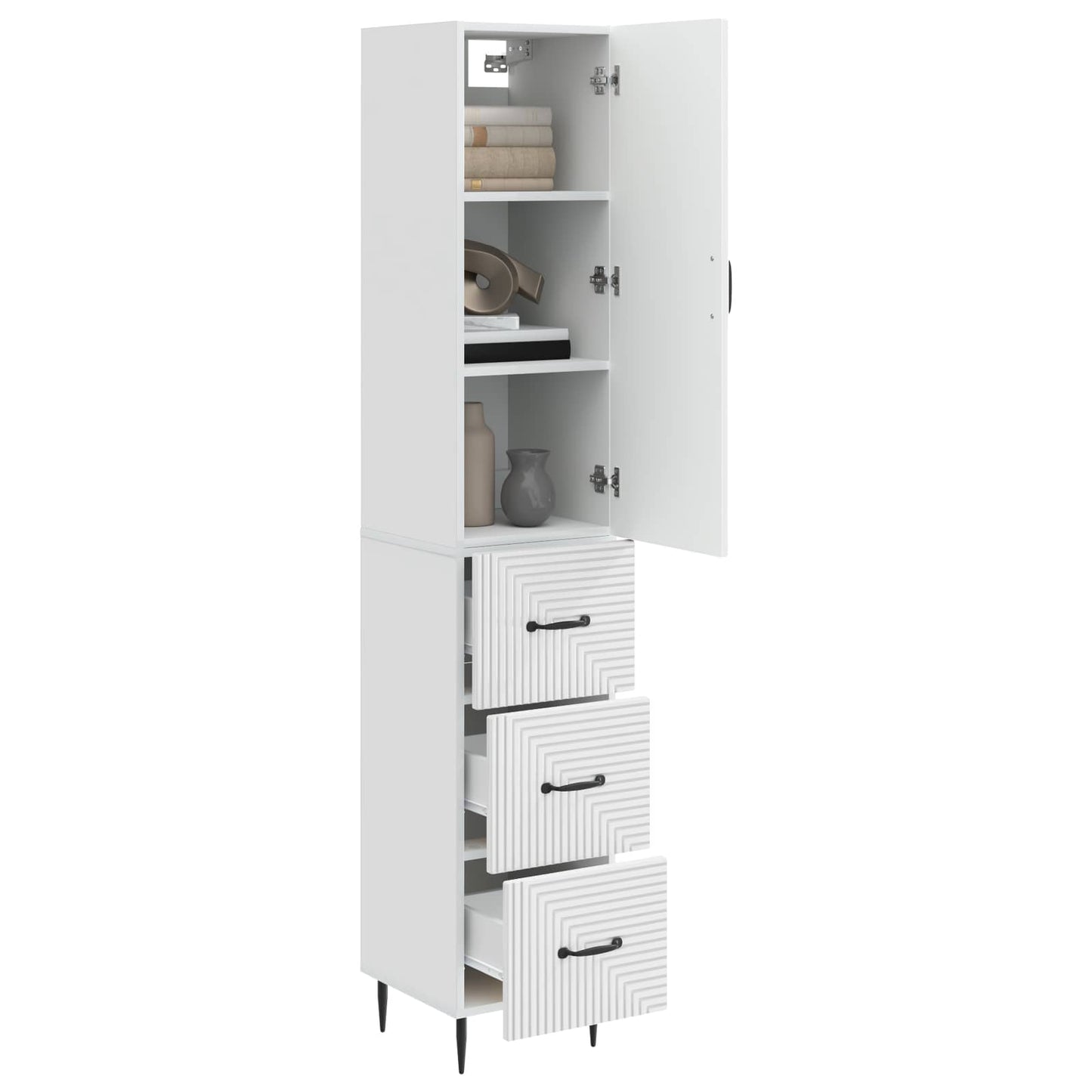 vidaXL Σέτ Ντουλαπιών 2 τμχ. 33 x 34,5 x 90 εκ Επεξεργασμένο Ξύλο