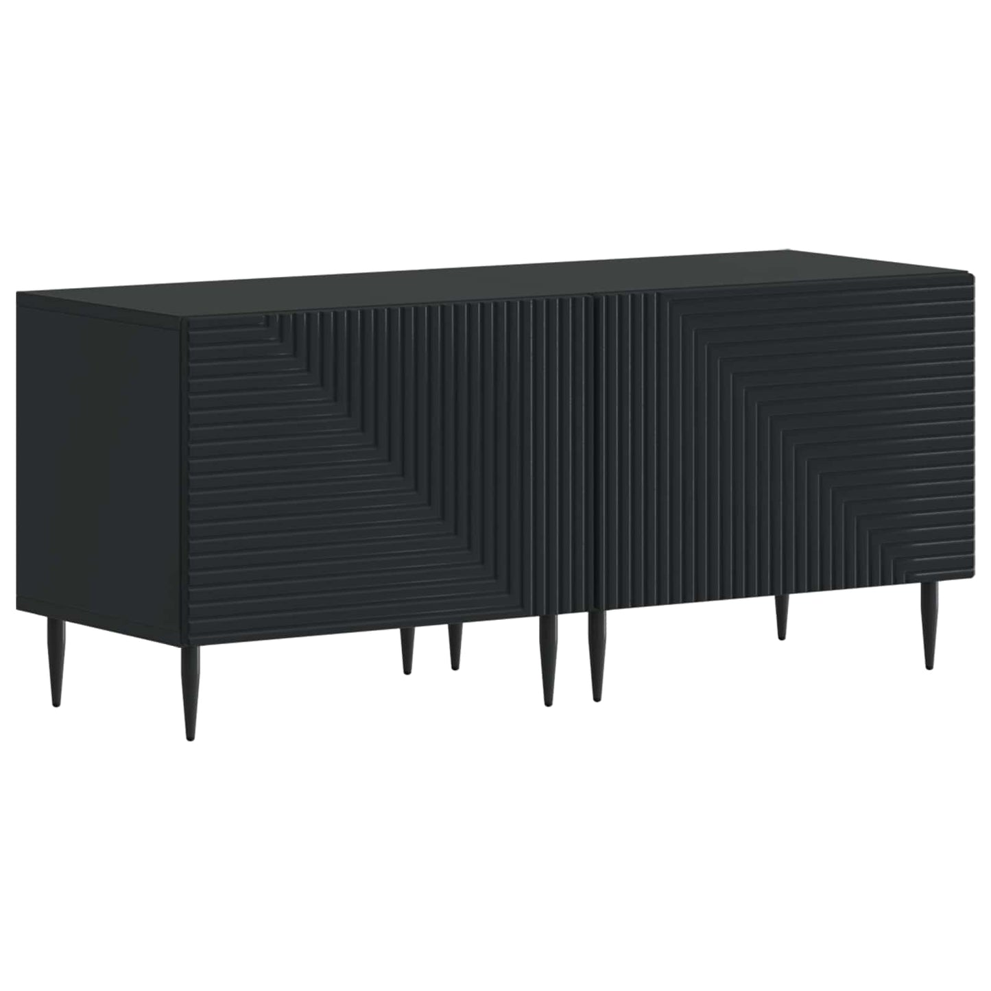 vidaXL 3 Τεμάχια LED Τηλεοπτική Ντουλάπα Μαύρο Επεξεργασμένο Ξύλο