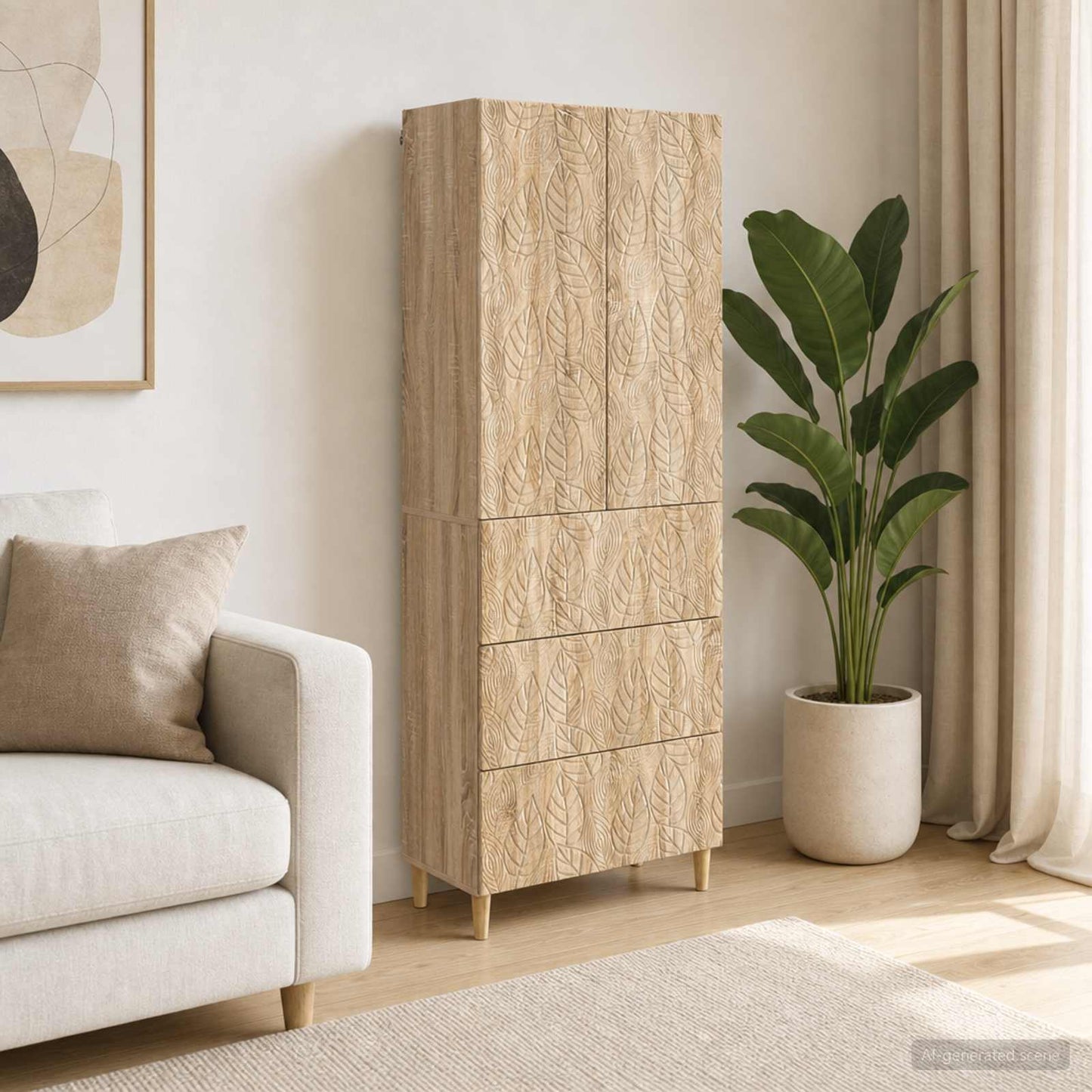 vidaXL Σέτ Ντουλαπιών 2 τμχ. 66 x 34,5 x 90 εκ Επεξεργασμένο Ξύλο