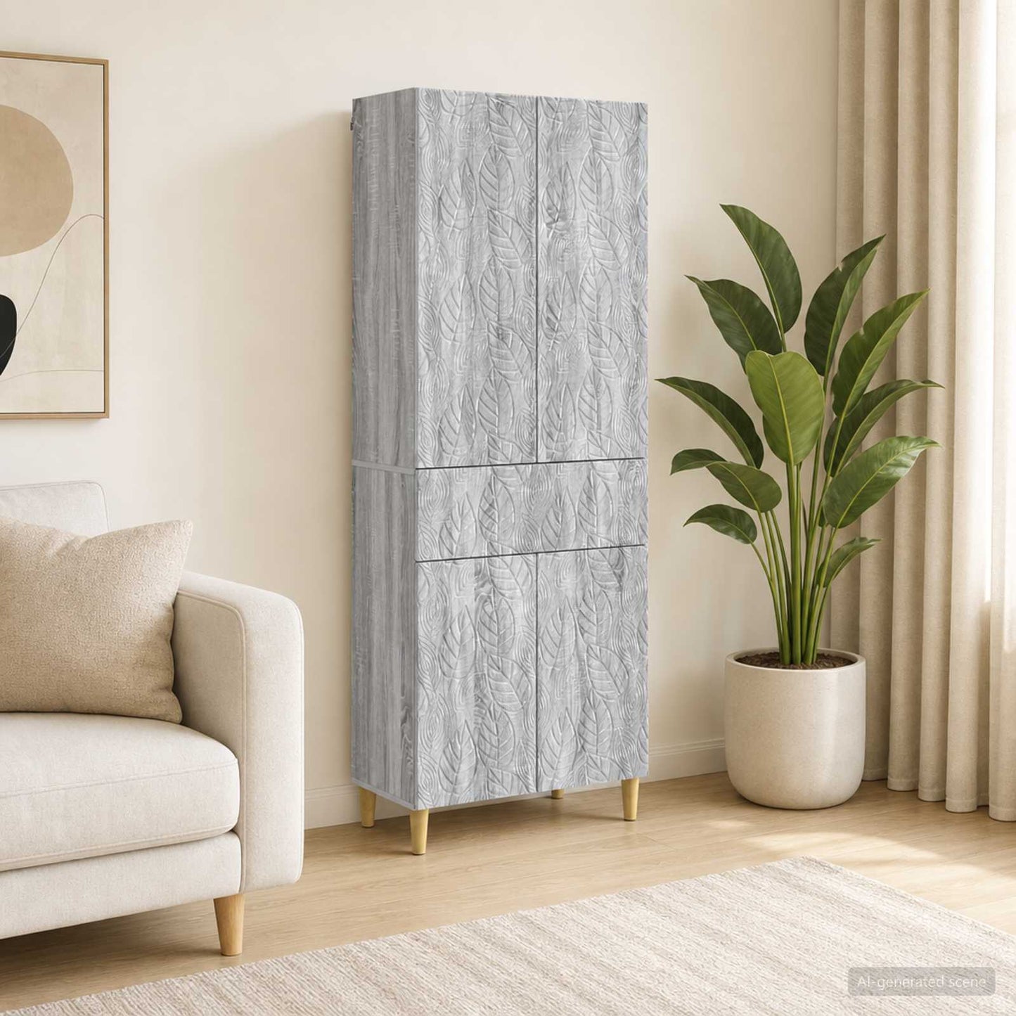 vidaXL Σέτ Ντουλαπιών 2 τμχ. Γκρι Sonoma Επεξεργασμένο Ξύλο