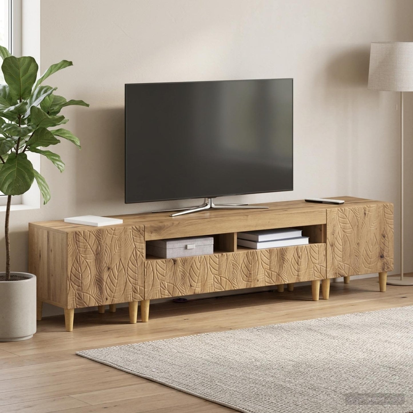 vidaXL 5 Τεμάχια LED Τηλεοπτικού Ντουλαπιού Artisan Δρυς