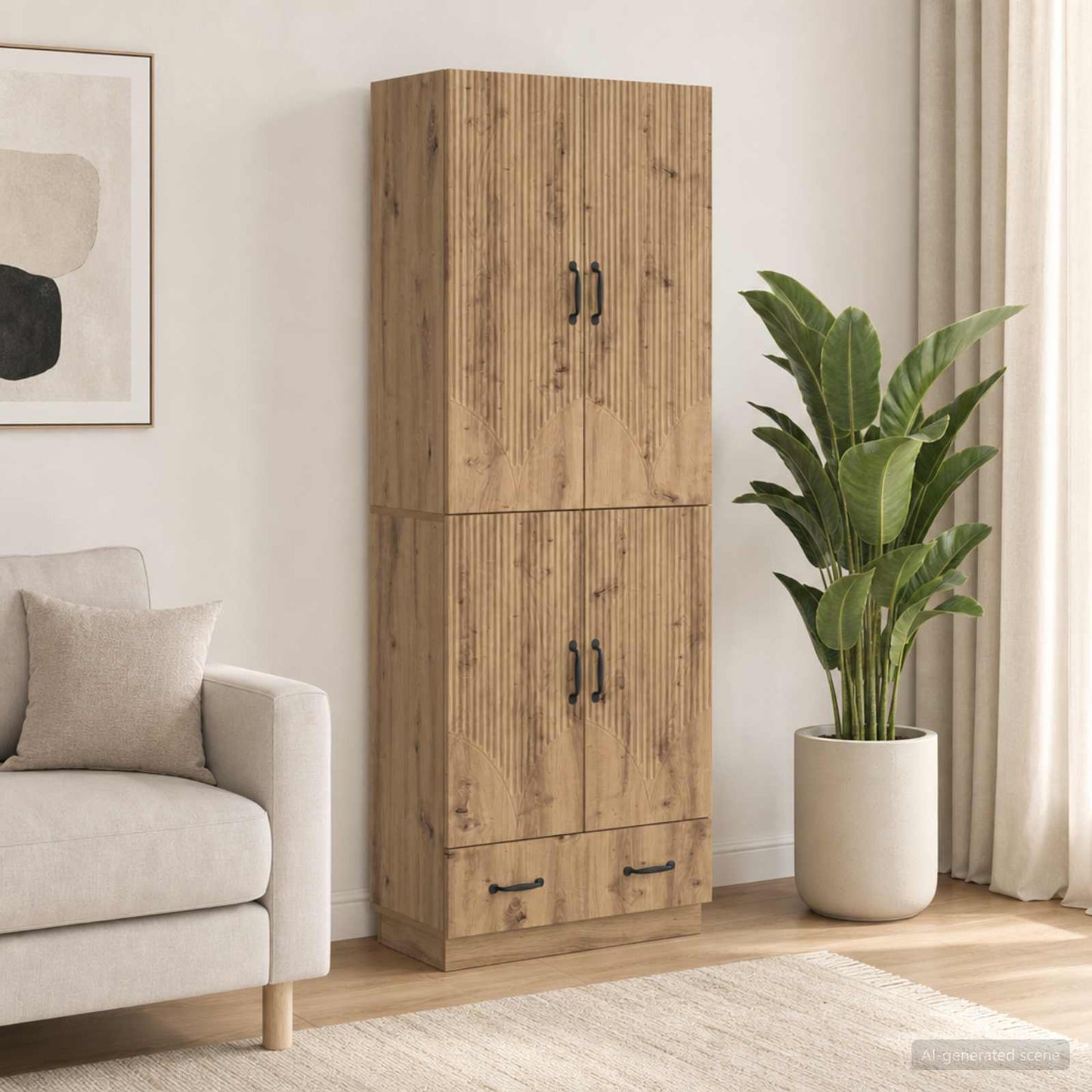 vidaXL Σέτ Ντουλαπιών 2 τμχ. Artisan Δρυς Επεξεργασμένο Ξύλο