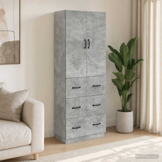 vidaXL Σέτ Ντουλαπιών 2 τμχ. 66 x 34,5 x 87 εκ. Επεξεργασμένο Ξύλο