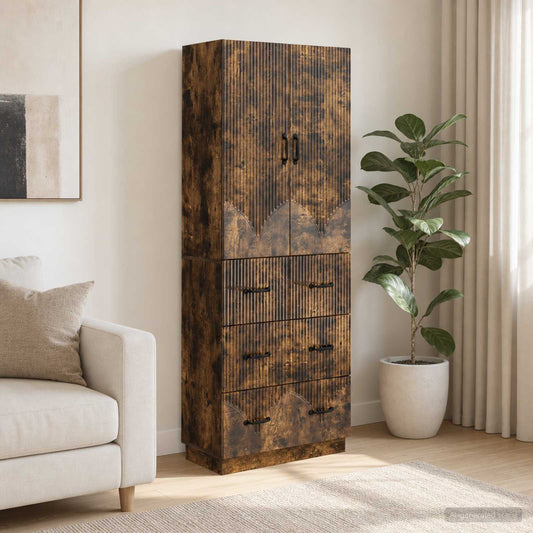 vidaXL Σέτ Ντουλαπιών 2 τμχ. 66 x 34,5 x 87 εκ. Επεξεργασμένο Ξύλο