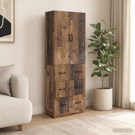 vidaXL Σέτ Ντουλαπιών 2 τμχ. 66 x 34,5 x 87 εκ. Επεξεργασμένο Ξύλο