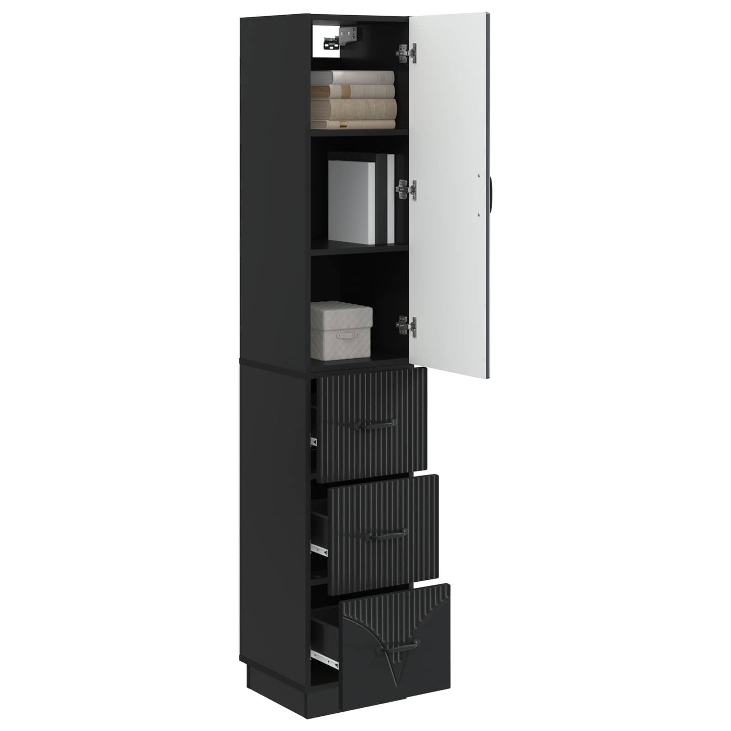 vidaXL Σέτ Ντουλαπιών 2 pcs Μαύρο 33 x 34,5 x 87 εκ.