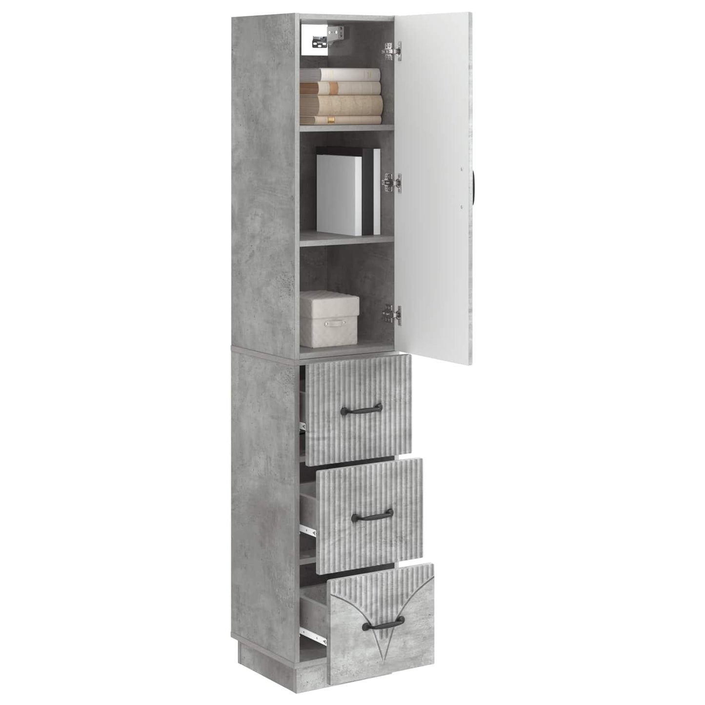 vidaXL Σέτ Ντουλαπιών 2 pcs Γκρι Σκυροδέματος 33 x 34,5 x 87 εκ.