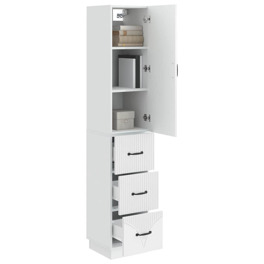 vidaXL Σέτ Ντουλαπιών 2 pcs Γυαλιστερό Λευκό 33 x 34,5 x 87 εκ.