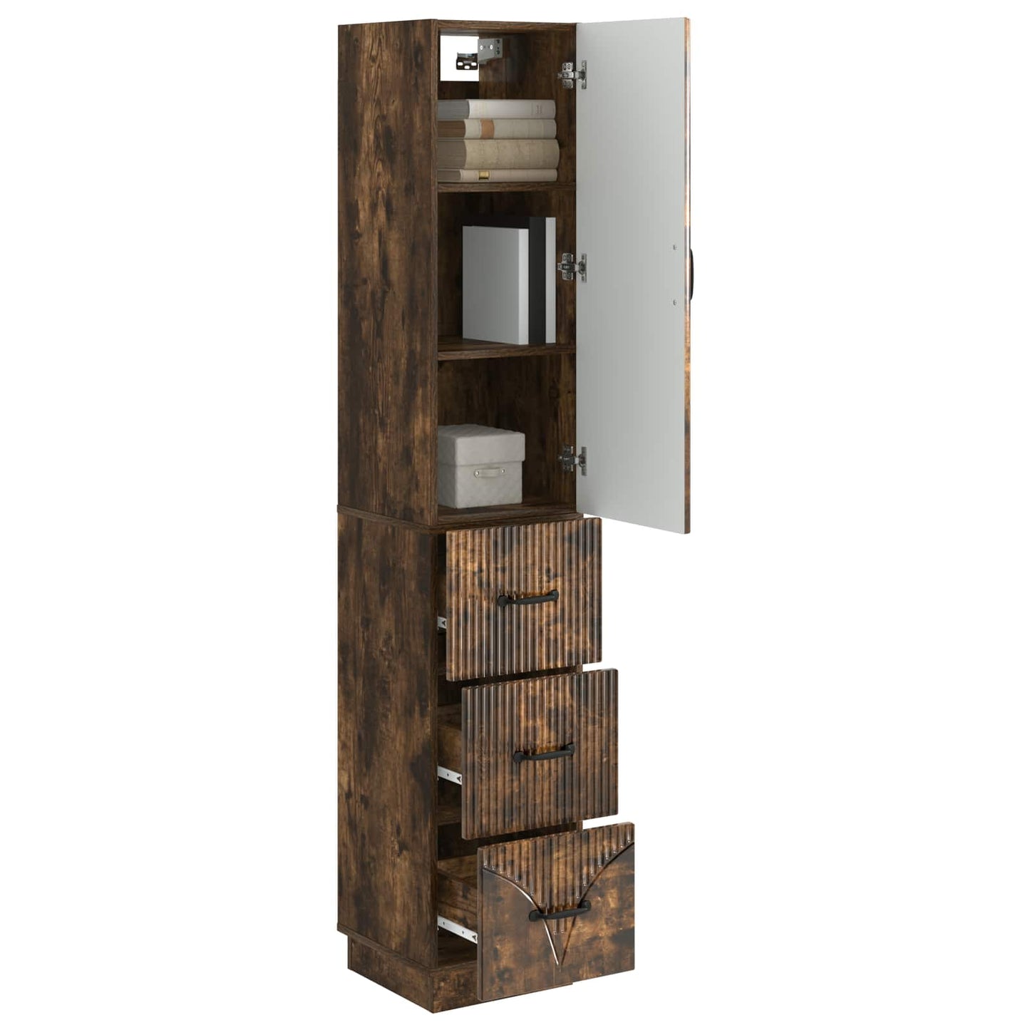 vidaXL Σέτ Ντουλαπιών 2 pcs Καπνισμένο Ξύλο Δρυός 33 x 34,5 x 87 εκ.