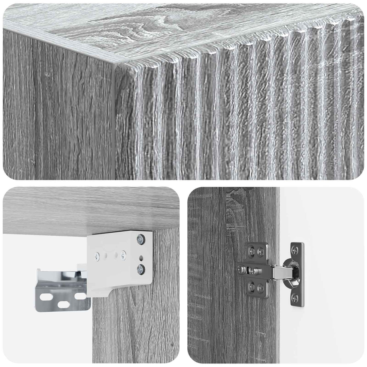 vidaXL Σέτ Ντουλαπιών 2 pcs Γκρι Sonoma 33 x 34,5 x 87 εκ.