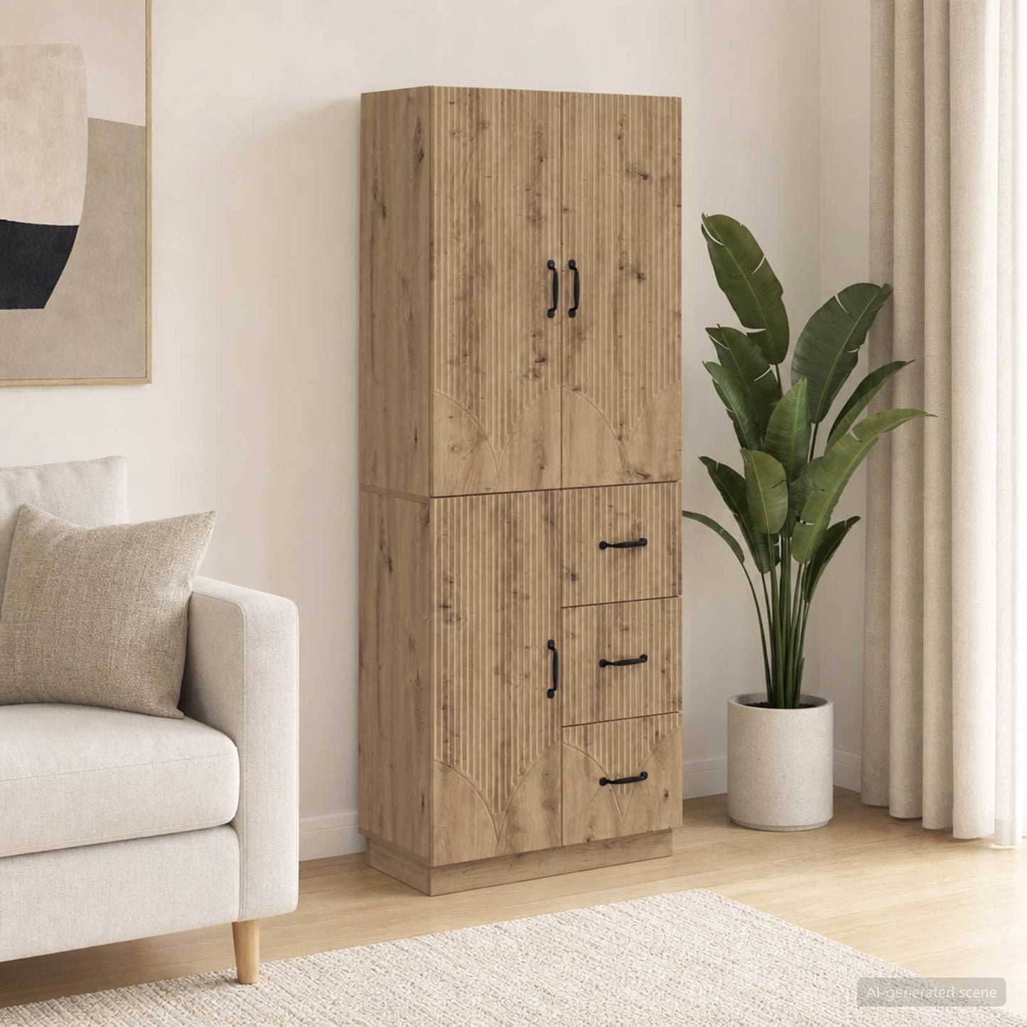 vidaXL Σέτ Ντουλαπιών 2 τμχ. Artisan Δρυς Επεξεργασμένο Ξύλο