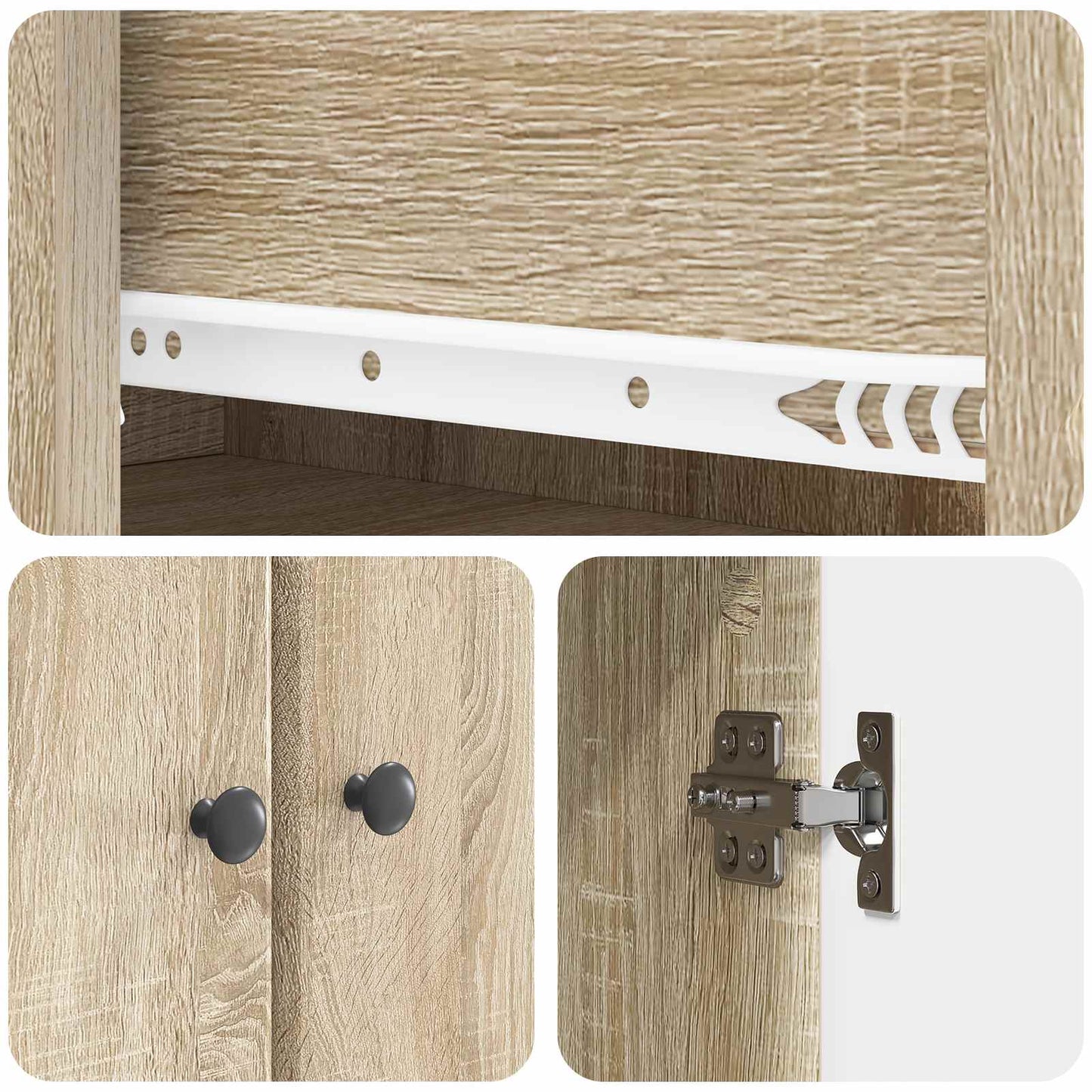 vidaXL Σέτ Ντουλαπιών 2 pcs Sonoma Δρυς 66 x 34,5 x 90 εκ