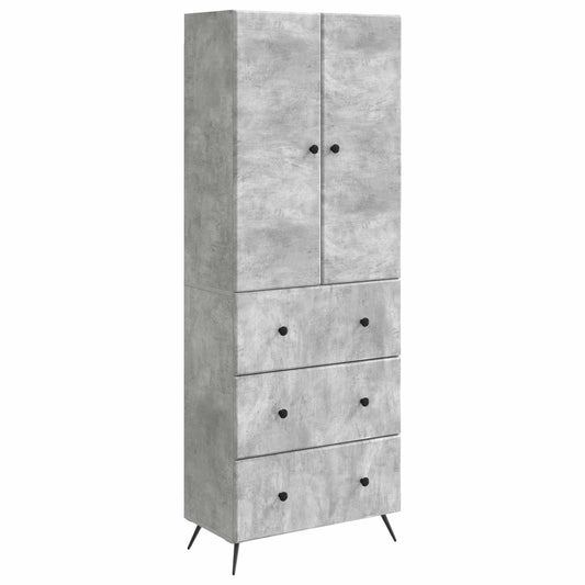 vidaXL Σέτ Ντουλαπιών 2 pcs Γκρι Σκυροδέματος 66 x 34,5 x 90 εκ